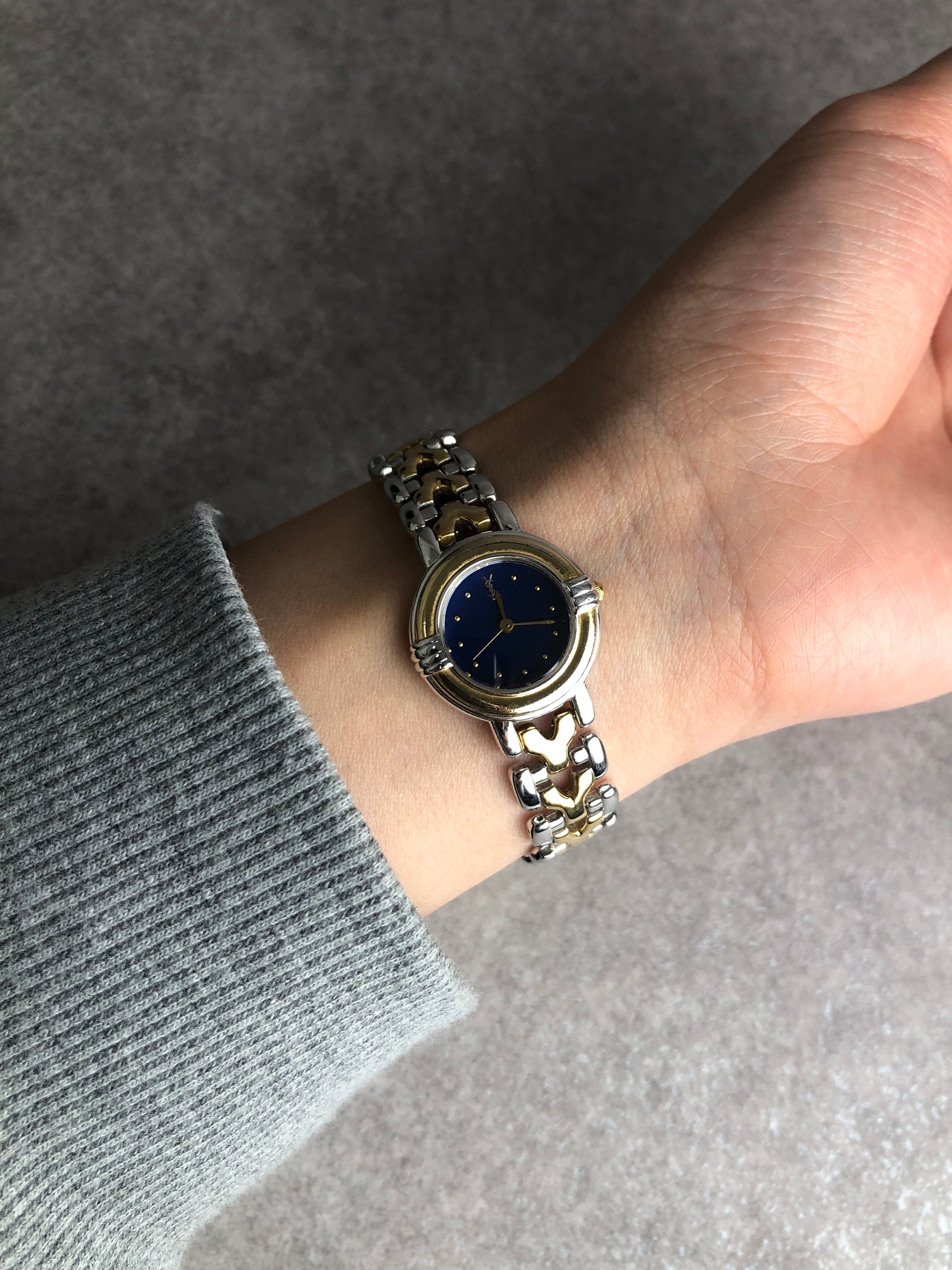 Yves Saint Laurent イヴ・サンローラン 腕時計 シルバー×ゴールド YSL