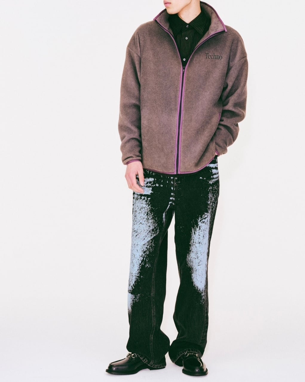 ICE & TECHNO / TECHNO LOGOTYPE ZIP FLEECE | Answer