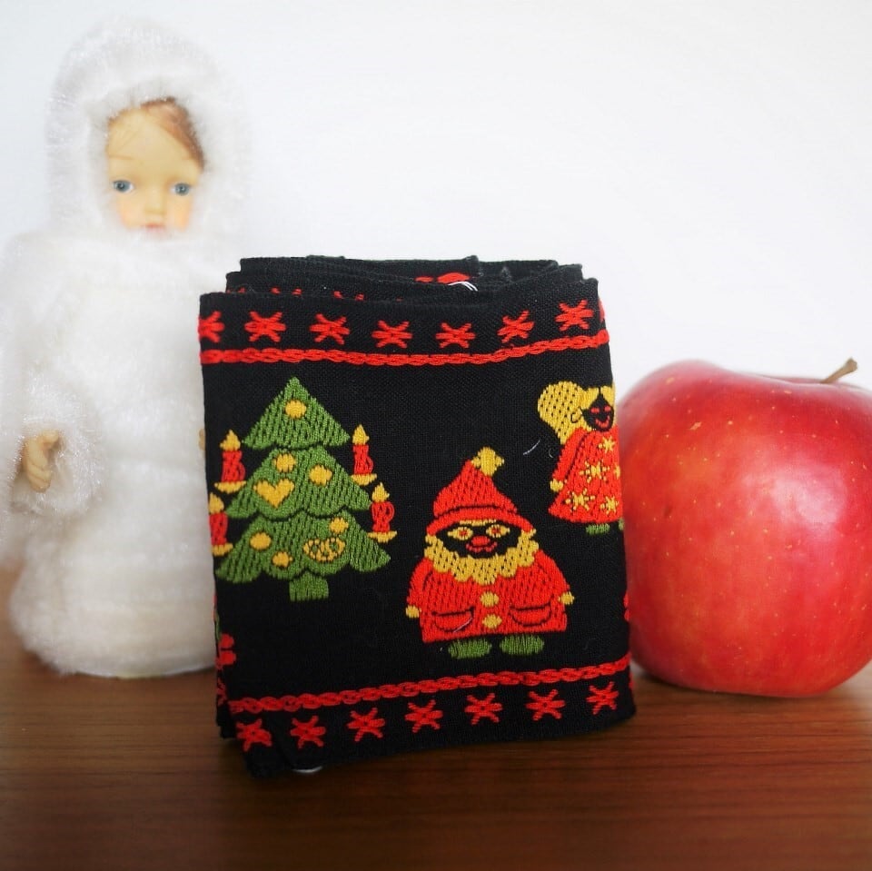 古いドイツの刺繍リボン サンタクロース