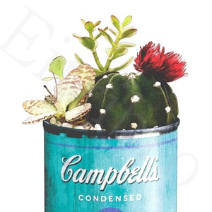 アートポスター / Cactus in the can [blue]　eb170