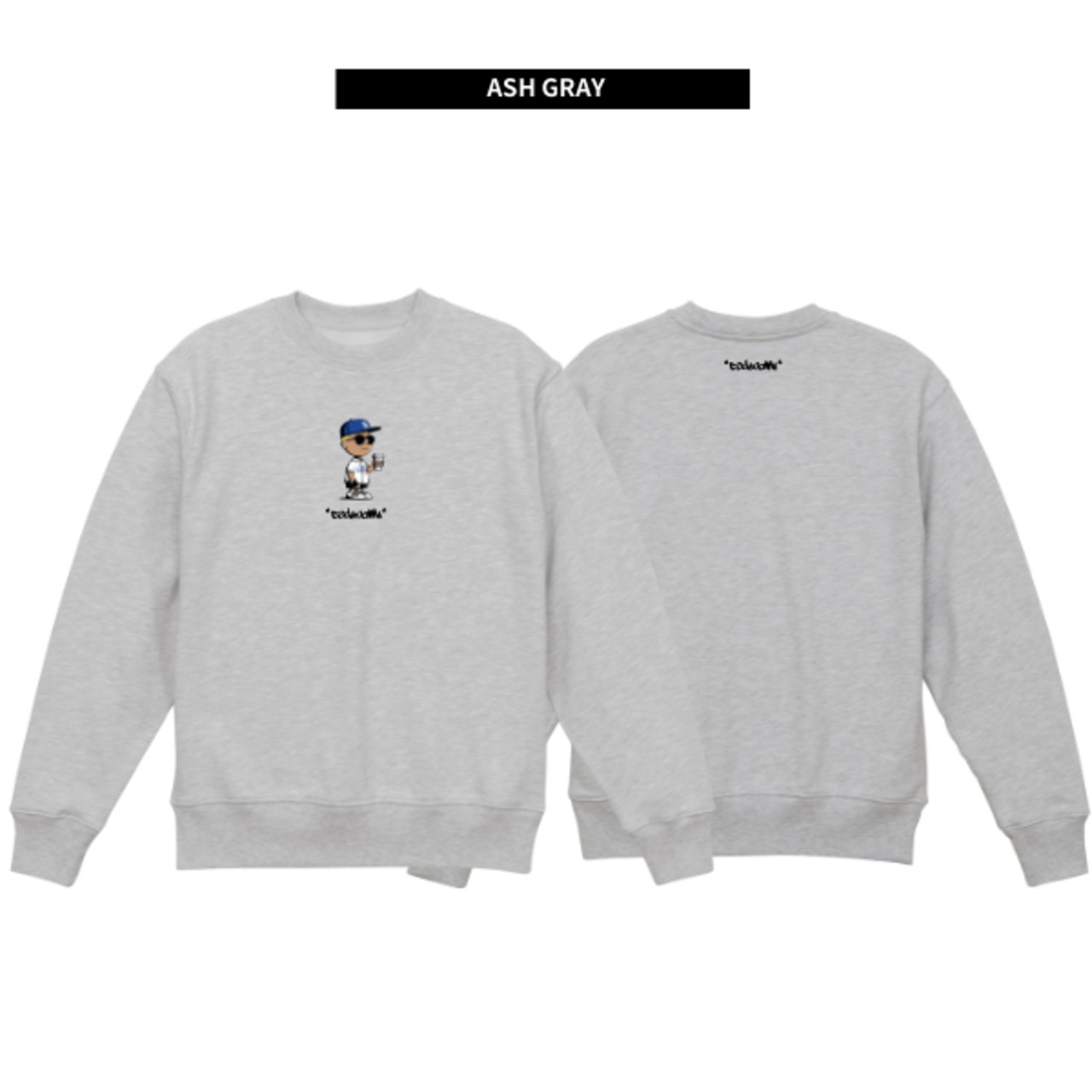 CODENAME "Gold Hair" Print Crew #A (Black/Ash Gray) - 5