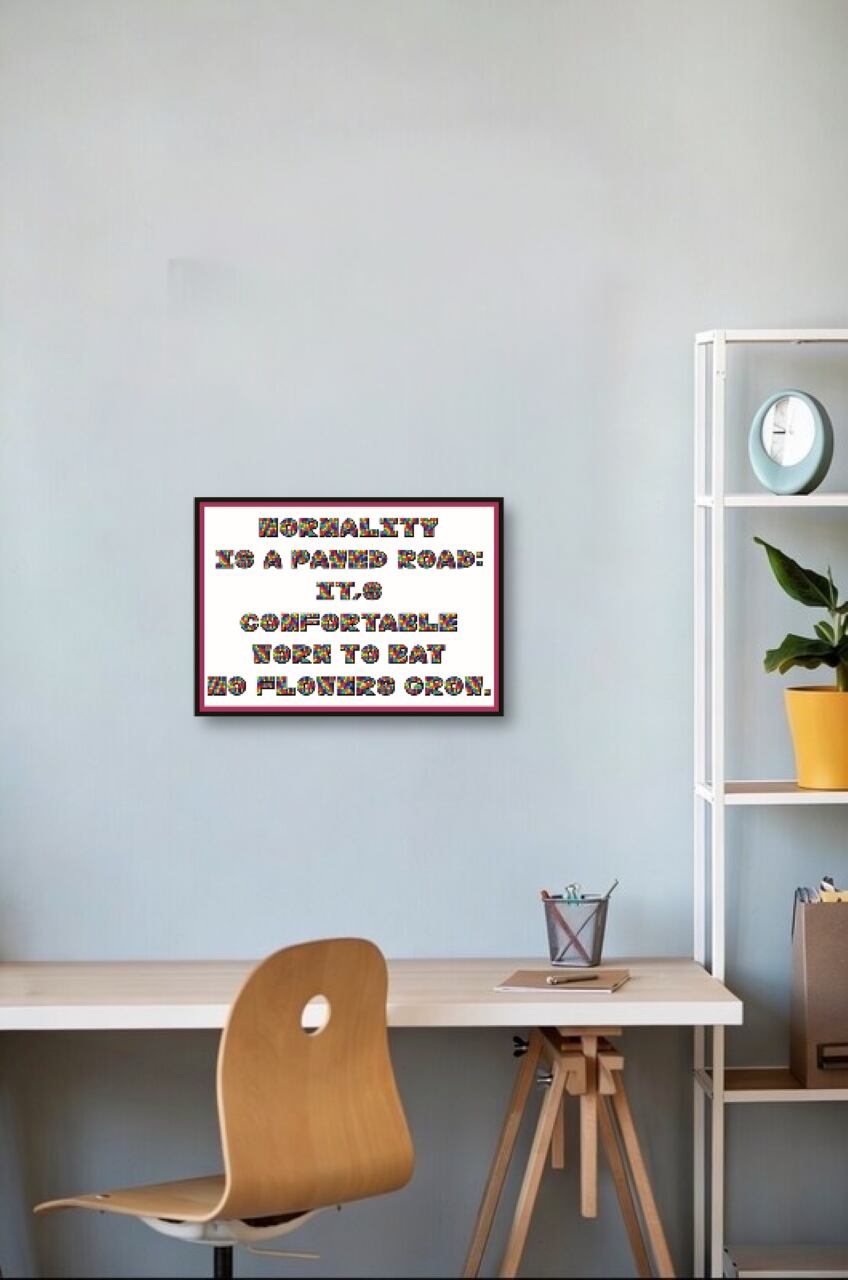 DHD(M)037【フレーム付きインテリアポスターA3　5歩】