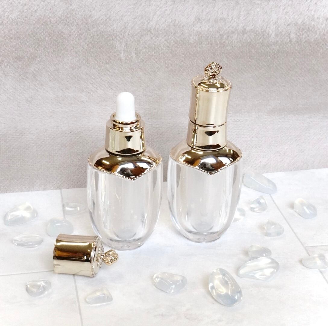 スポイト ボトルグラス】10ml クリスタル オーバル クリア 強化