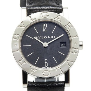 ブルガリ ブルガリブルガリ デイト 腕時計 BB26SL クオーツ ブラック文字盤 ステンレススチール レディース BVLGARI 【中古】