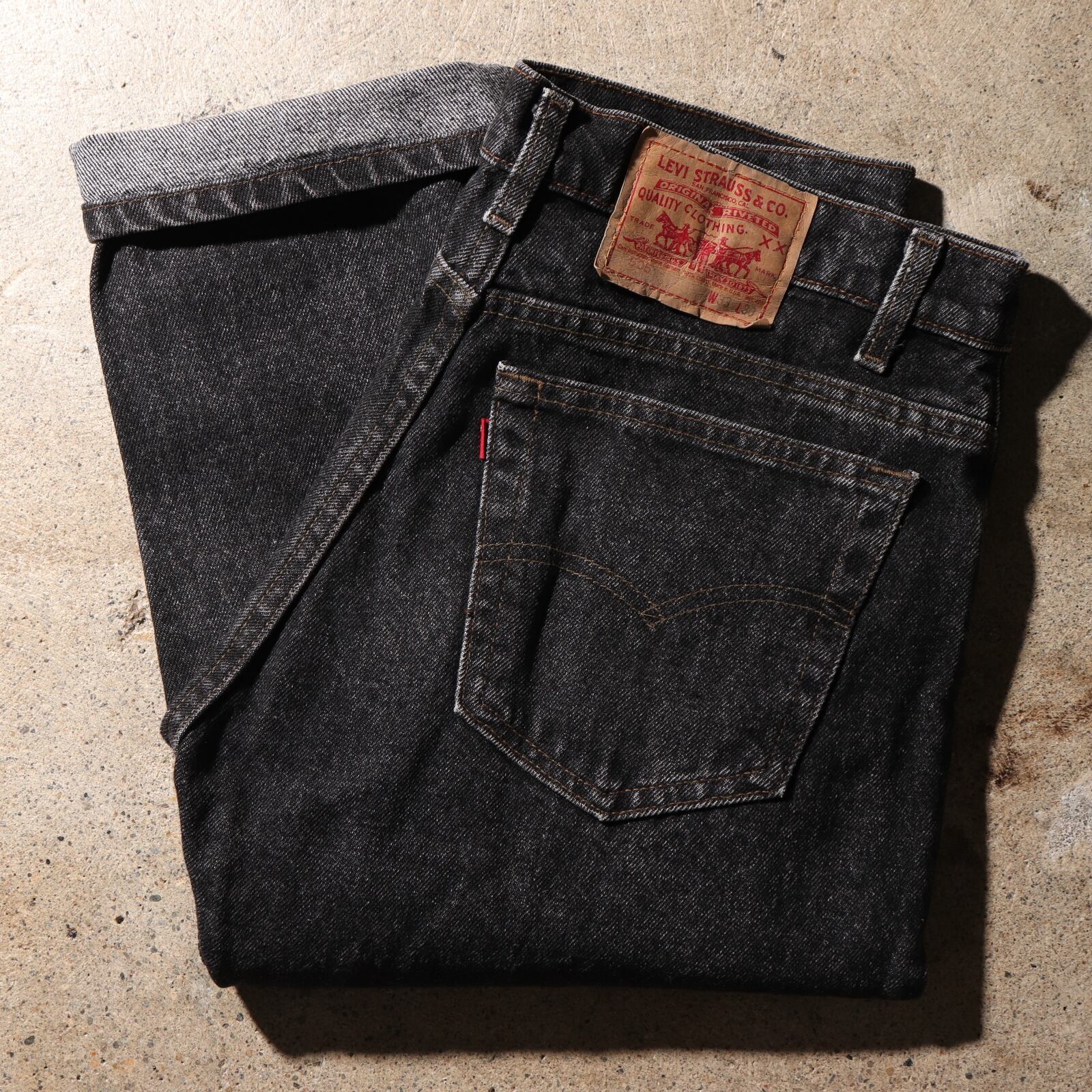 神サイズ Levi′s 505 先染めブラック 33×30 リーバイス USA製