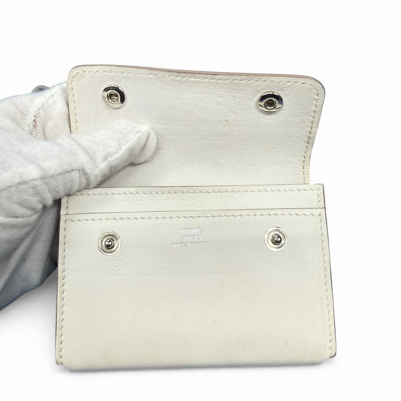 【HERMES】エルメス "エルメスナップ" カードケース 2024年製造 クレ (Craie)