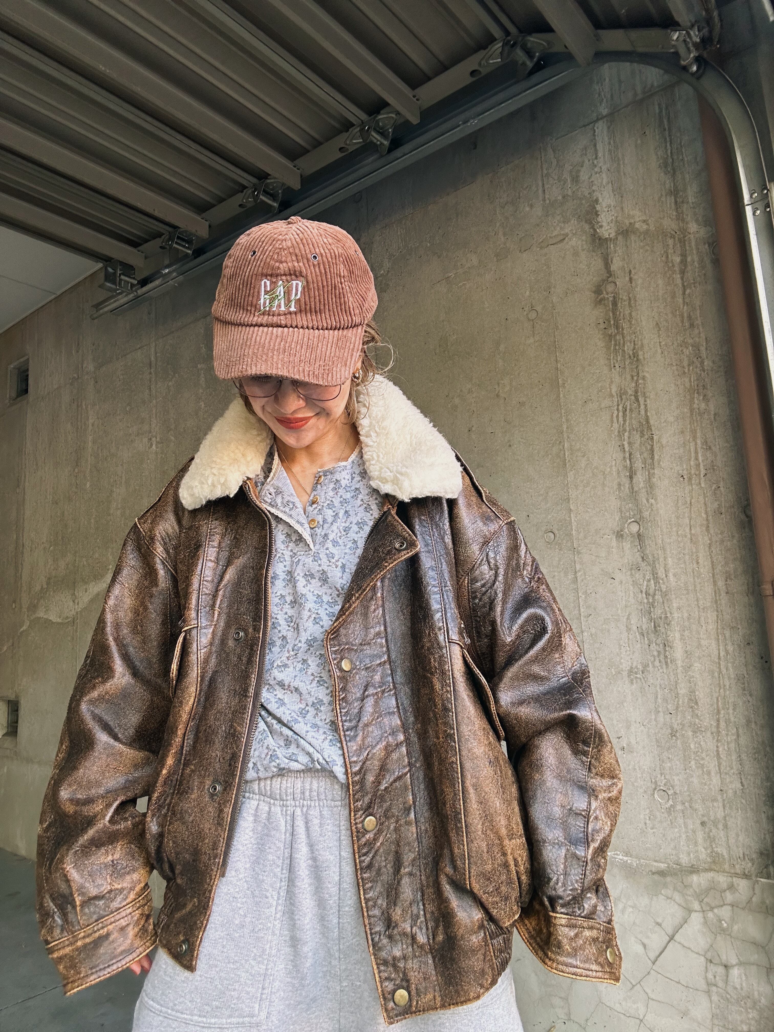 (OT1194)G-1 type boa leather jacket