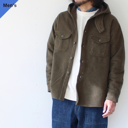 melple コットンメルトンCPOフードジャケット Berkeley Hood Jacket　（Khaki）