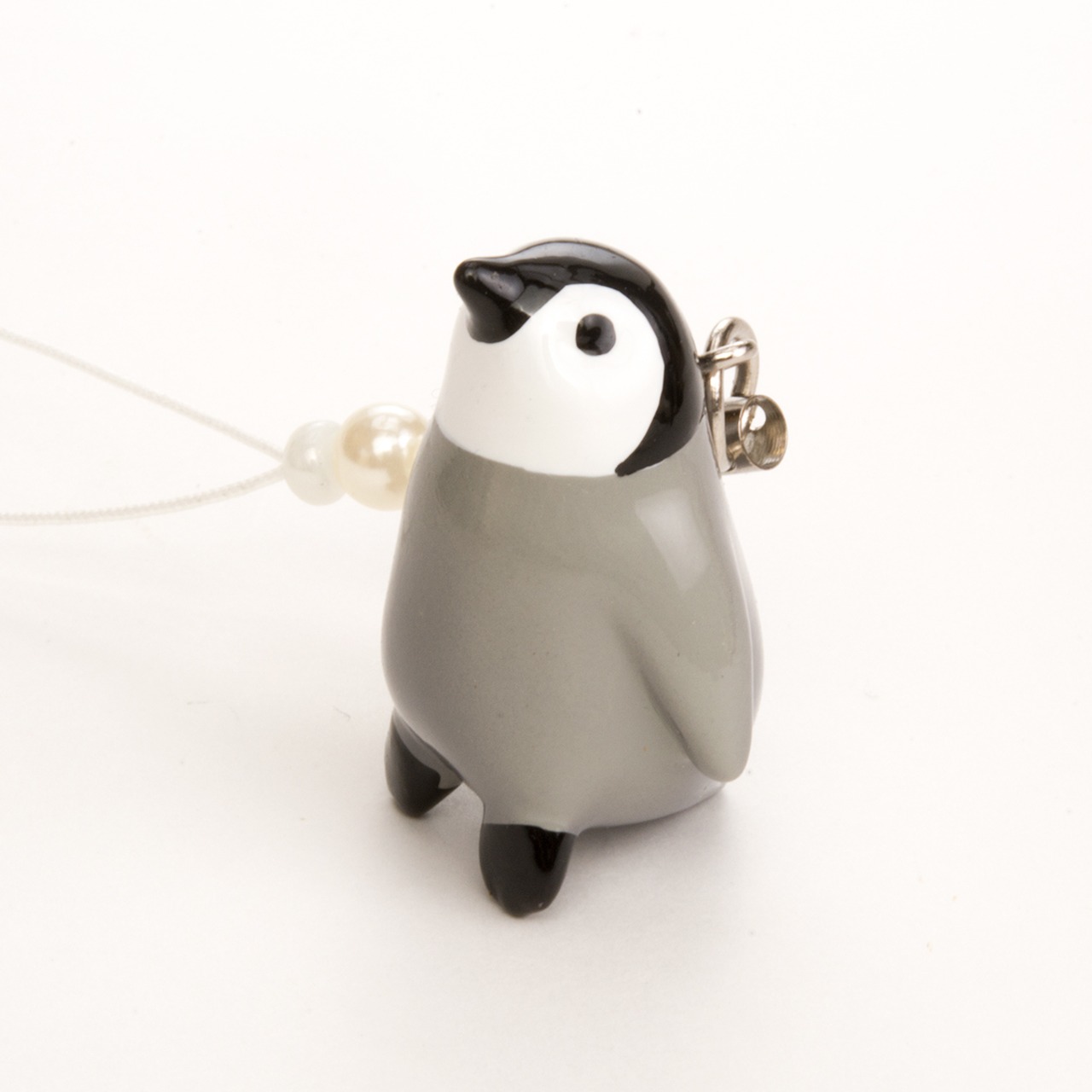 鳥シリーズ ペンギンストラップ グレー BO-4001
