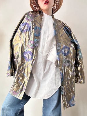 70-80s Vintage Floral Glitter Jacket