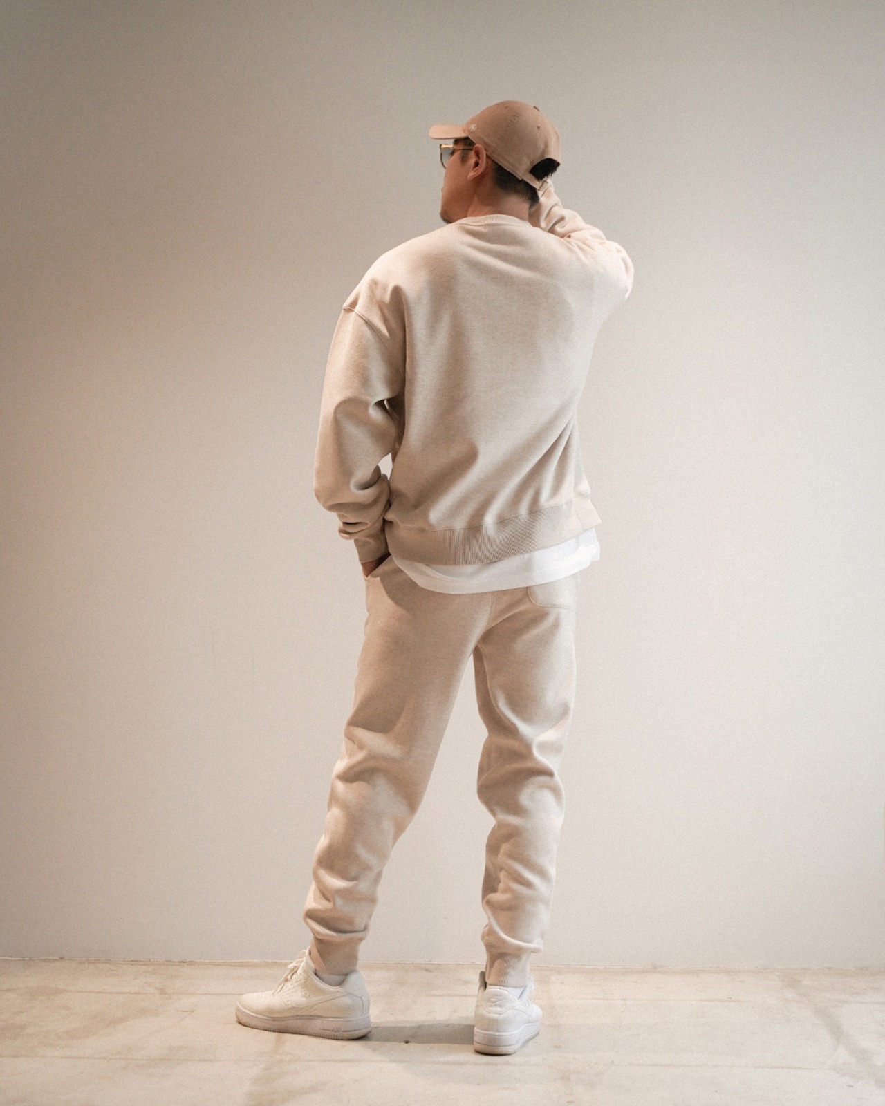 【#Re:room】WOOL BLEND HERRINGBONE SWEAT PANTS［REP311］