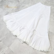 フラメンコ 衣装 ペチコート スカート ファルダ 白 無地 軽い 薄い レース 重ね着 ダンス パーティ 発表会 ホワイト系 フラメンコ スカート レディース お洒落 イベント ファッション 軽量 レースフリル フェミニン シンプル