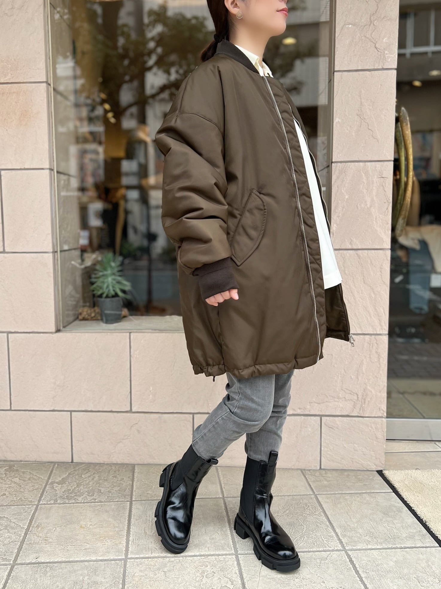 BLACKのみ】TICCA / ミドルMA-1 | anouk