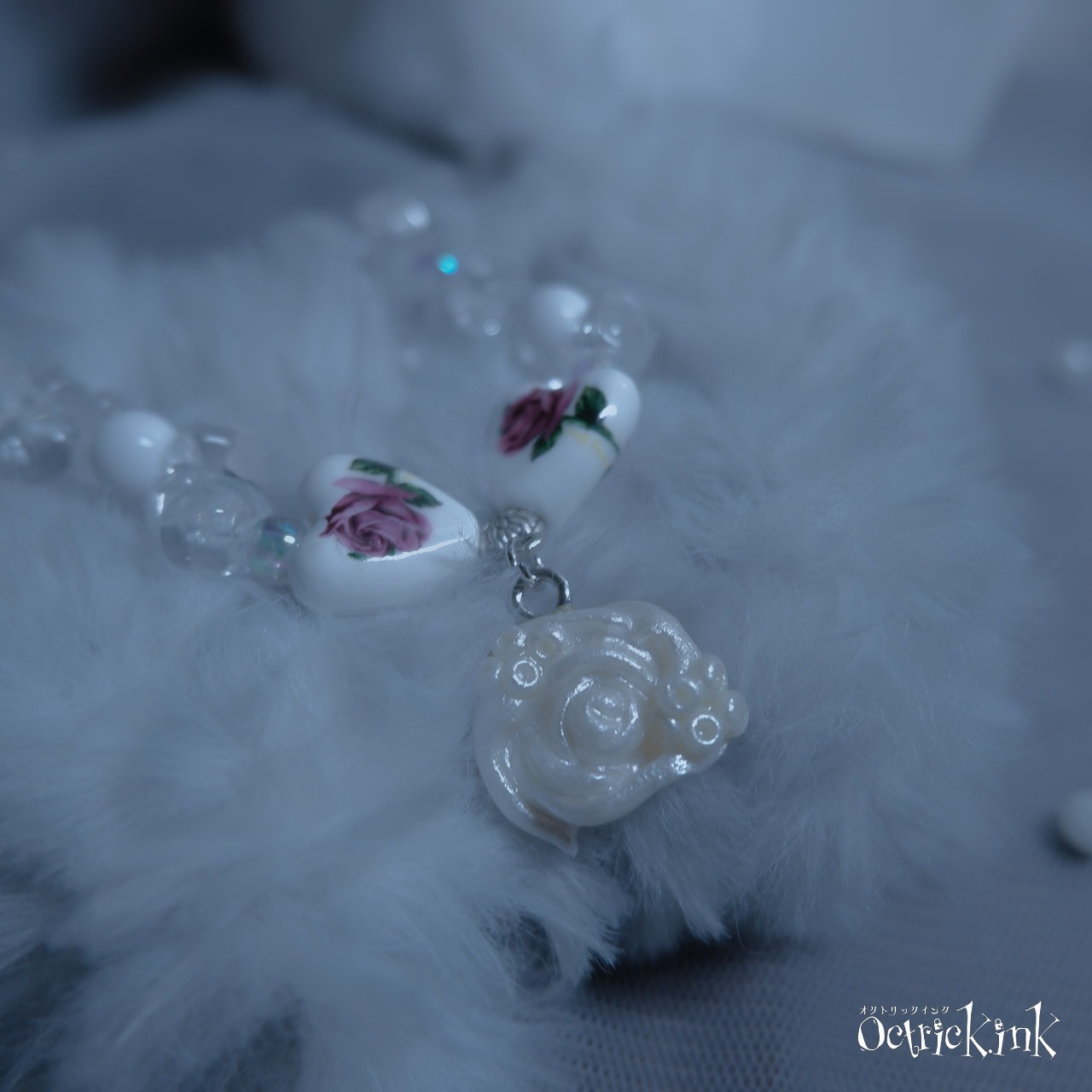 【一点もの】KRAKEN・Bubble Яose chocolate fog 水晶 ネックレス