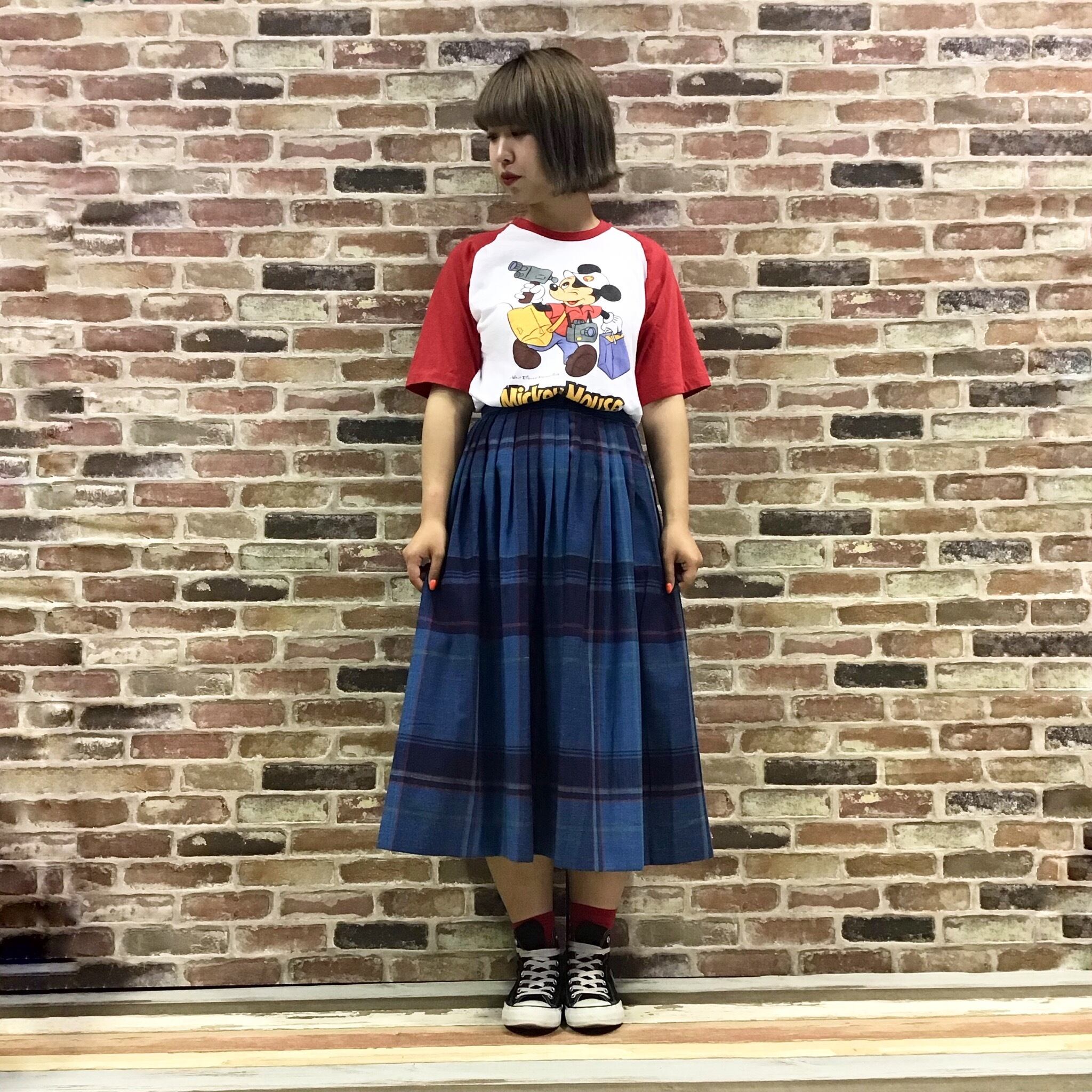 Check Blue Skirt