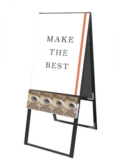 ブラックパンフレットケーススタンド看板 Uタイプ A1両面