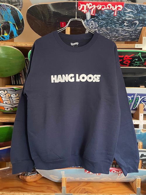 HANG LOOSE. CREWNECK SWEATSHIRT. Navy