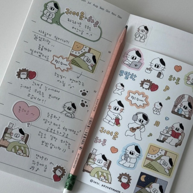 ★予約 KEYKEYMADE 〔sticker -Daily 4種類-〕