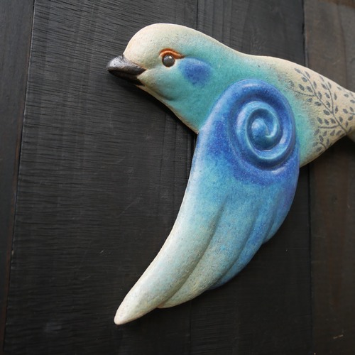 青色の鳥の壁掛け no.3