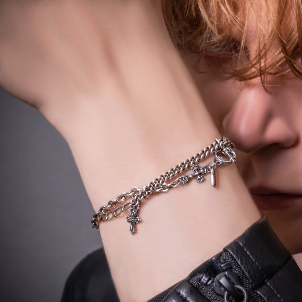 クロスミックスTバーダブルブレスレット ACB0133 Cross Mix T-Bar