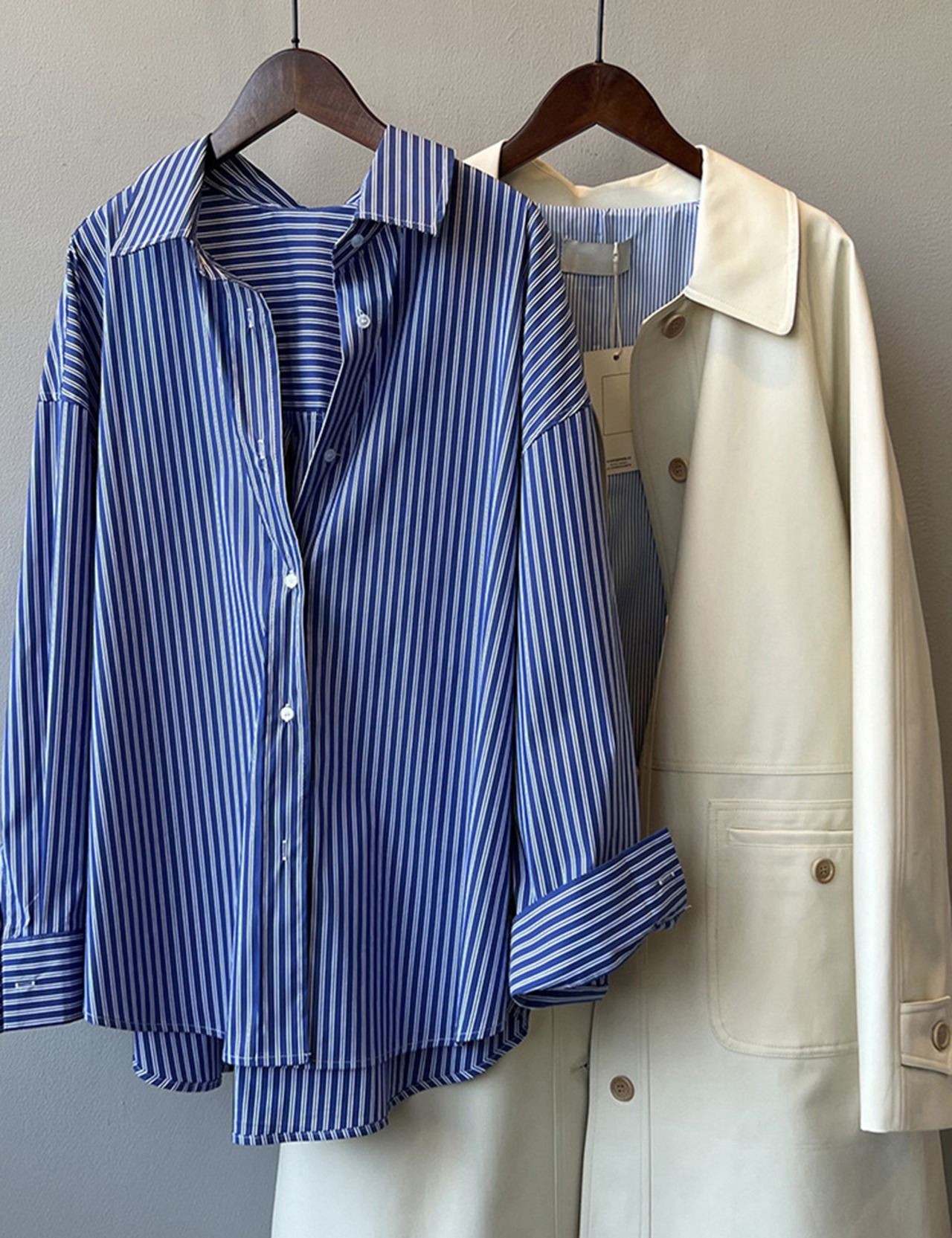 ボーダーロングスリーブシャツ 3color A0015 - 19