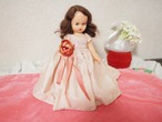 ラナンキュラス布花ドレス 「Nancy Ann Story Book Doll」(破れあり) 画像2