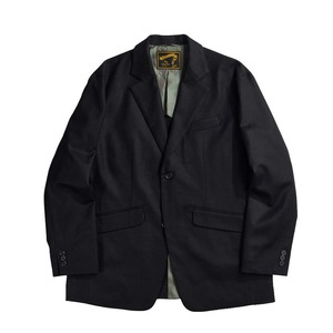 S100'S WOOL CASHMERE RELAXED 2B JK / S100'sウールカシミヤ2Bジャケット(BLACK)