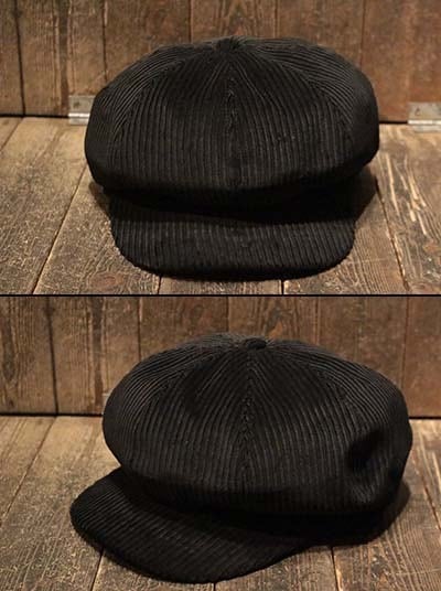 アットダーティー　囚人キャスケット AT-DIRTY】 “WORKERS CASQUETTE CORDUROY” -BLACK (アットダーティー