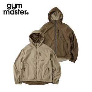 gym master ジムマスター リバーシブル ナイロン フードジャケット 軽量 防風 2WAY ライトアウター ジップアップ アウトドア G918635 BEG×KHK