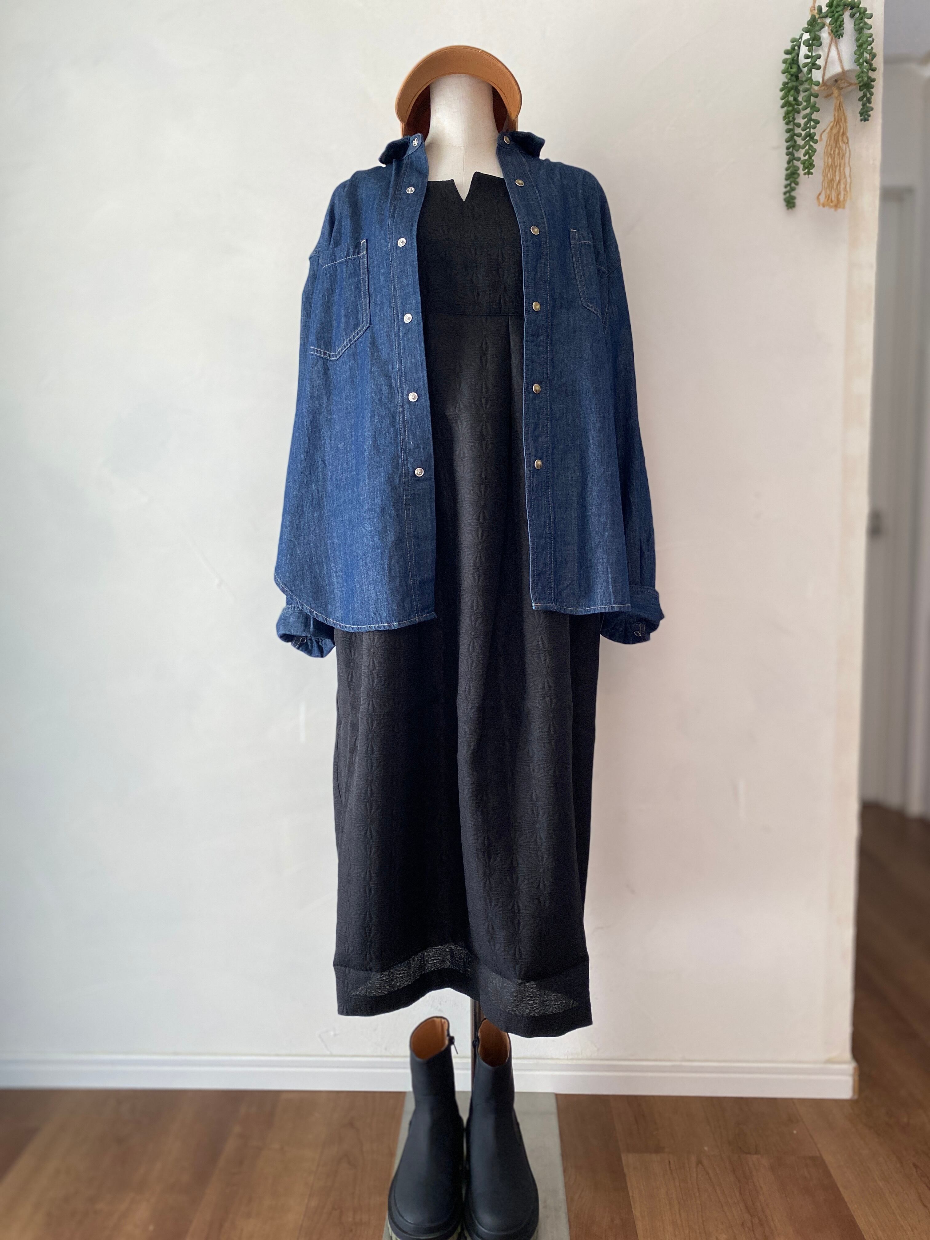 SELECT】フラワージャガードコクーンキャミワンピ 26-0132