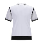 WOMEN SHOULDER MESH POINT SHORT T-SHIRT