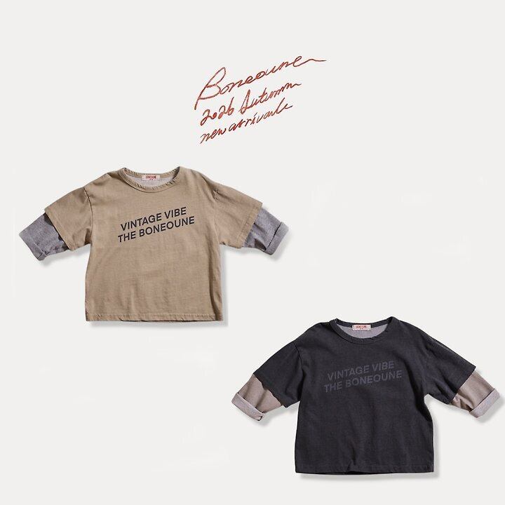 vintage layered tee【BONEOUNE】※10月上旬〜中旬発送予定