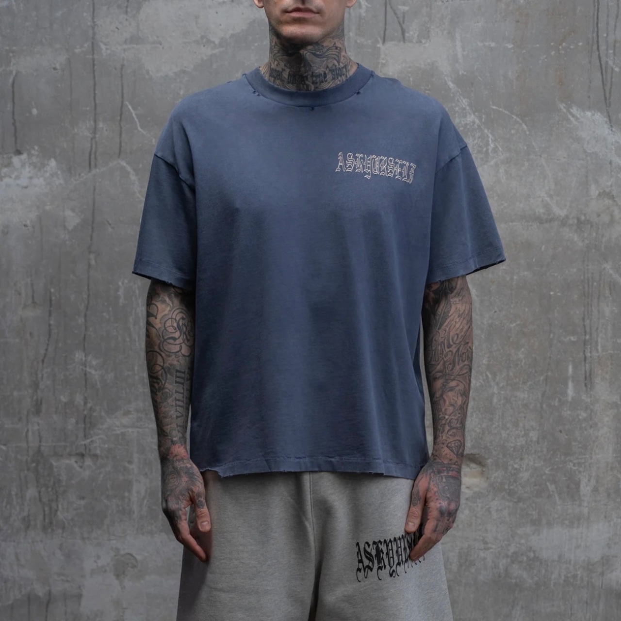 ASKYURSELF / parental tee navy