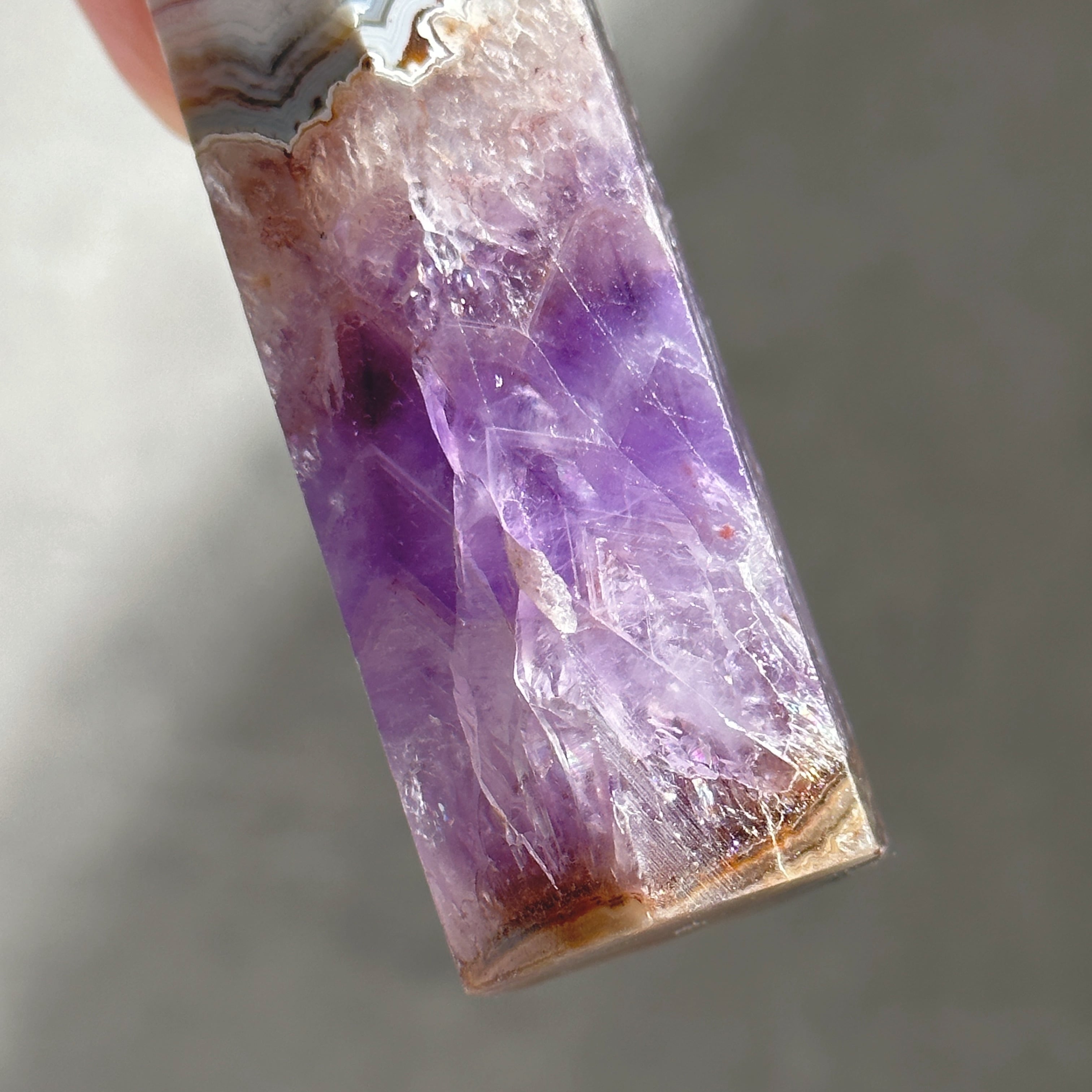 BIGサイズ♡ アメジストアゲート タワー ポイント ① 瑪瑙 紫 天然石 cfad05bd0a5f55ee33f67c167f21cb