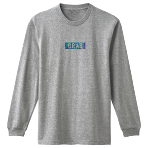 BOX PAINT LOGO COTTON LONG TEE(gray)