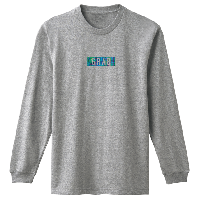 BOX PAINT LOGO COTTON LONG TEE(gray)