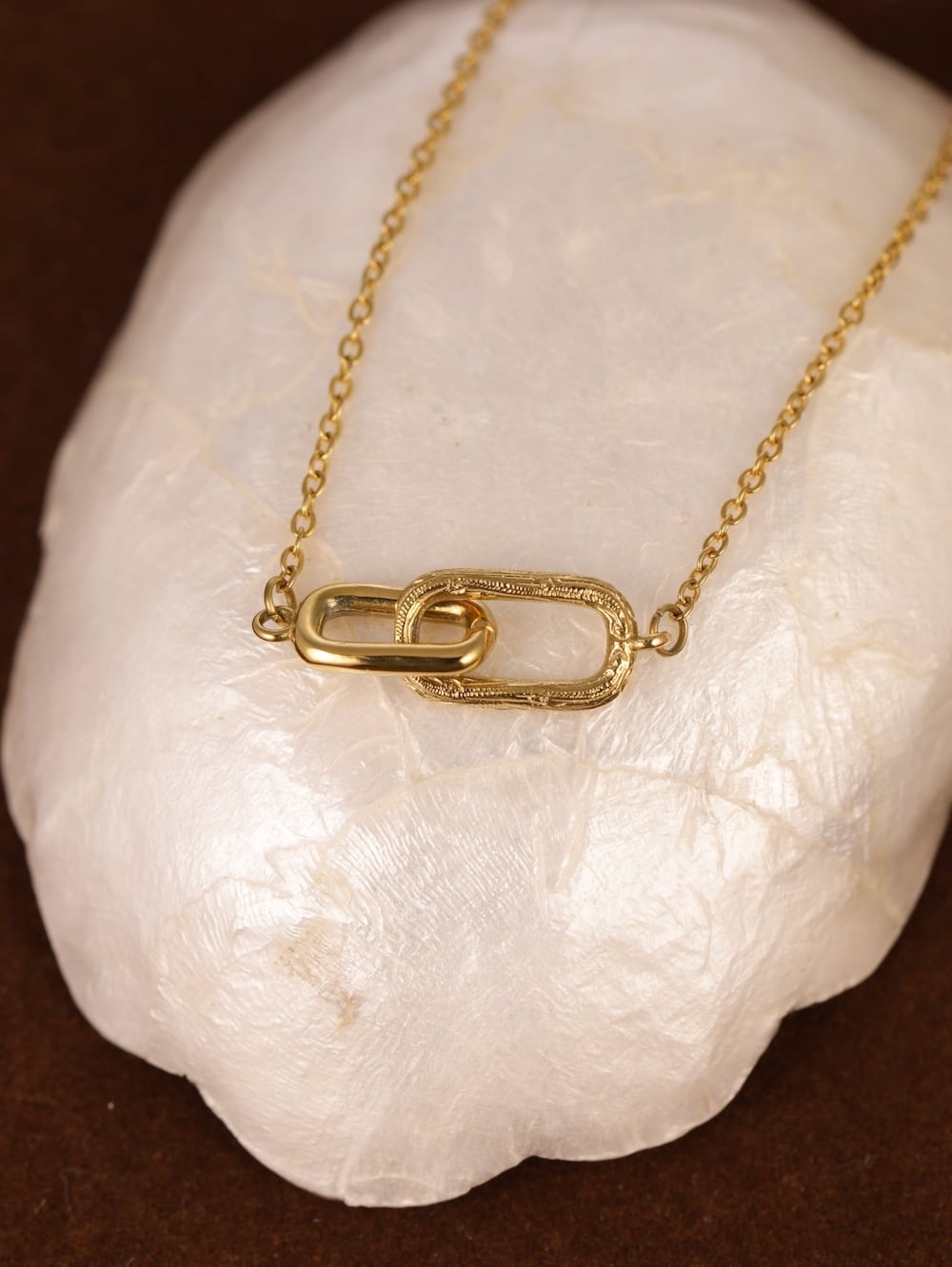 316L hawaiian double square necklace #n66