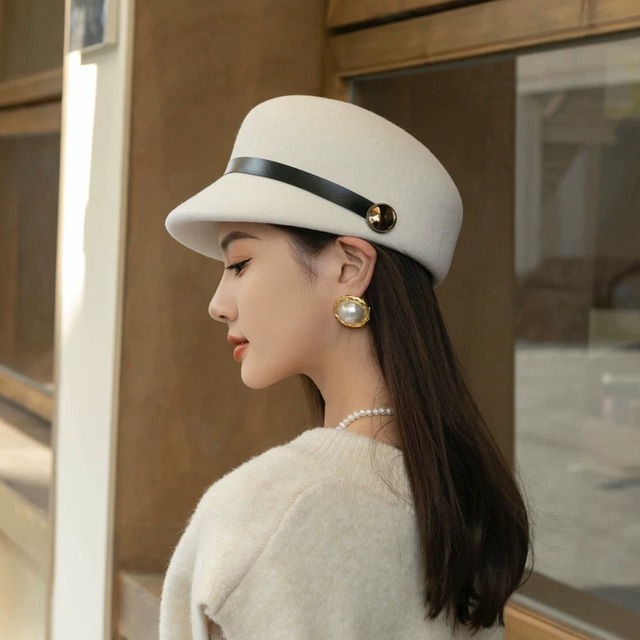 全3色/Leather belt casquette　M4922