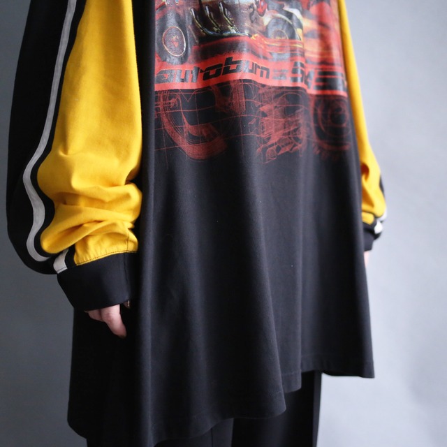 front and back printed sleeve line XXXL high street l/s tee
