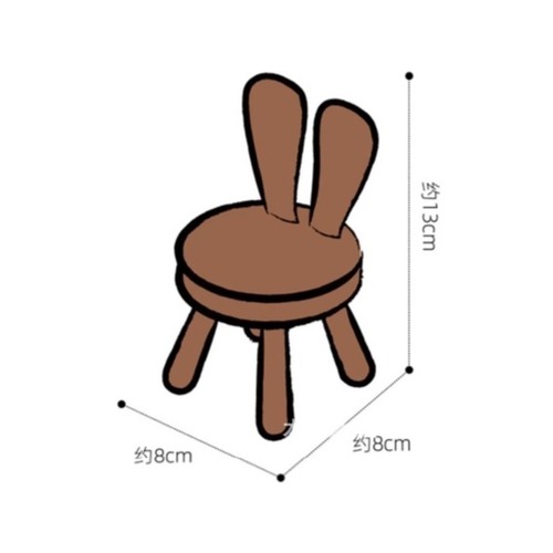 木製スツール うさぎ耳 スマホスタンド 天然木 インテリア雑貨 かわいい ナチュラル 北欧風 動物モチーフ おしゃれ 機能的