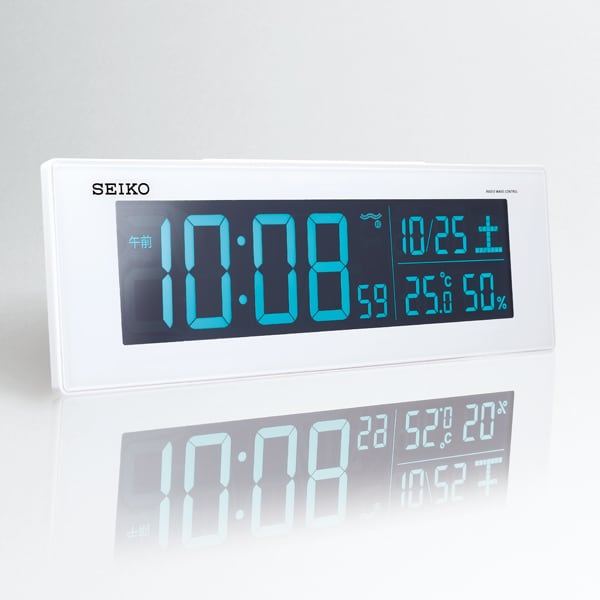 SEIKO デジタル電波時計 AC電源 セイコータイムクリエーション DL305W 