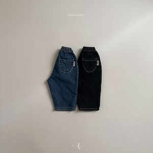 【即納/black S】daily denim pants / atomeme