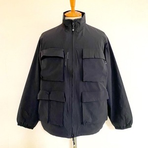 Water Repellent Stretch Nylon 8 Pocket Jacket　Black