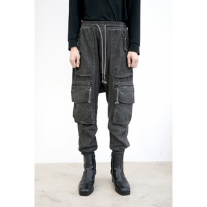 [D.HYGEN] (ディーハイゲン) ST107-0723S Untwisted Fleece-Lined Drop Crotch Cargo Wide Jog Pants