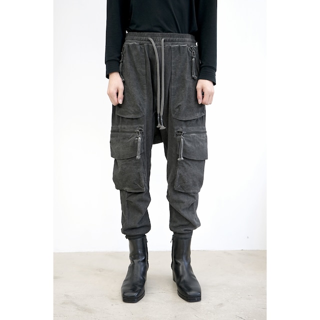 [D.HYGEN] (ディーハイゲン) ST107-0723S Untwisted Fleece-Lined Drop Crotch Cargo Wide Jog Pants