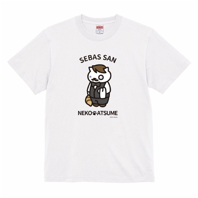 【受注生産品】ねこあつめ　さふぁいあさん　推しねこTシャツ　大きいサイズ　背中プリント+胸元ロゴ（ホワイト）