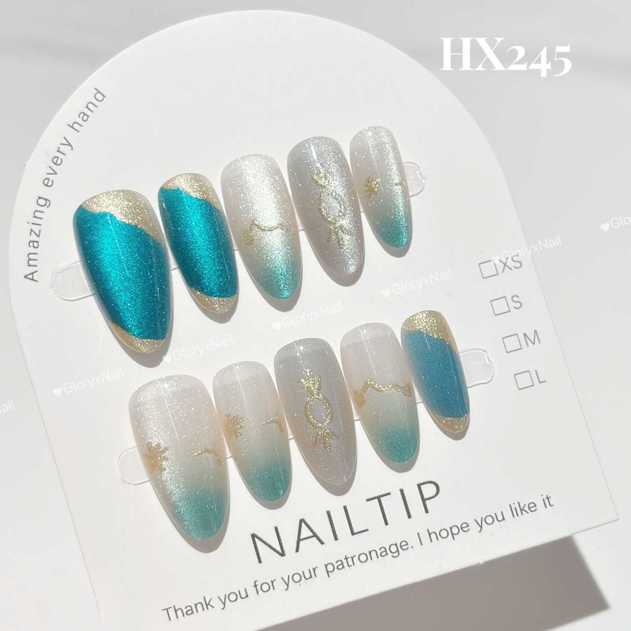 HX245 ネイルチップ サイズXS/S/M