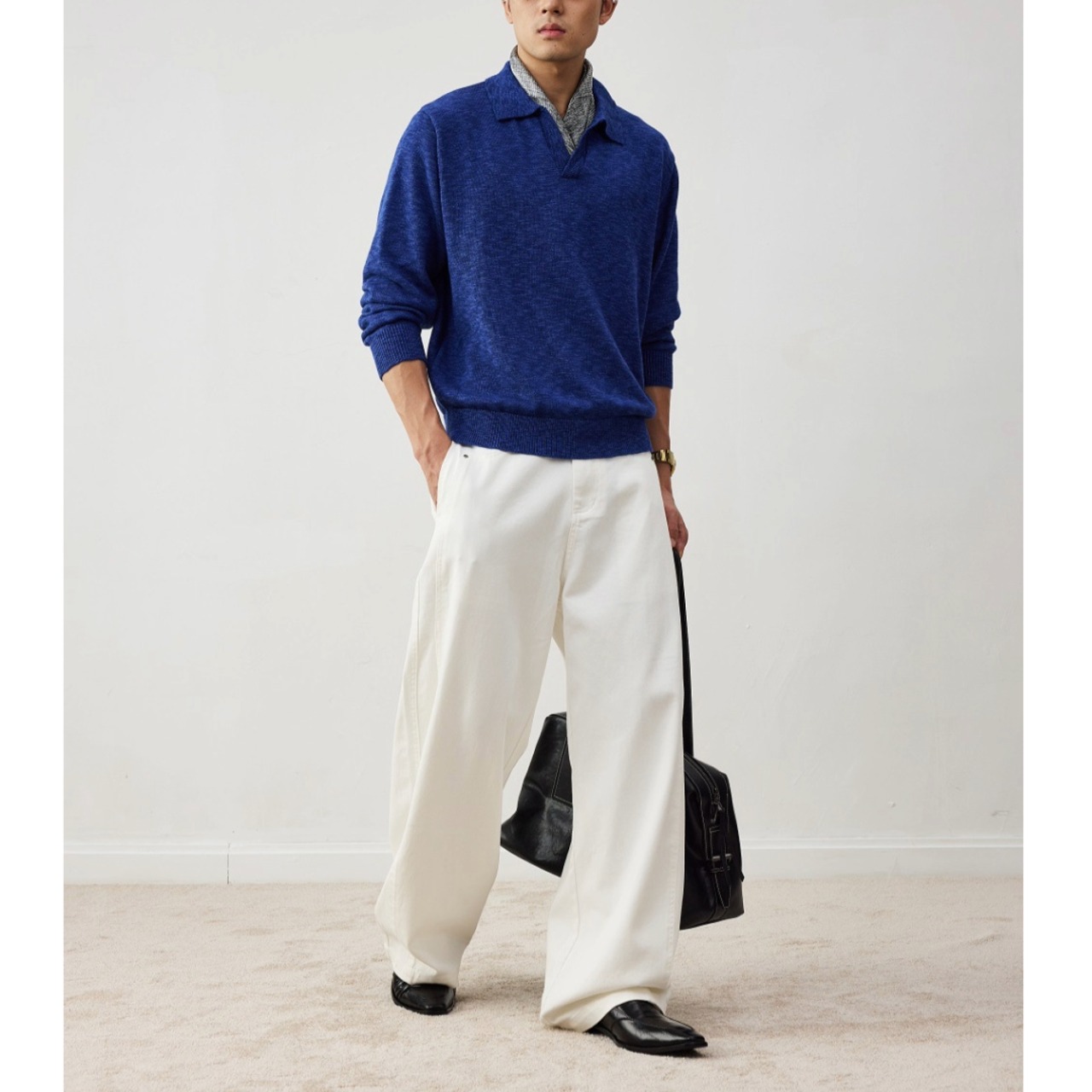 Open Collar Relaxed Shirt TB2547・画像3