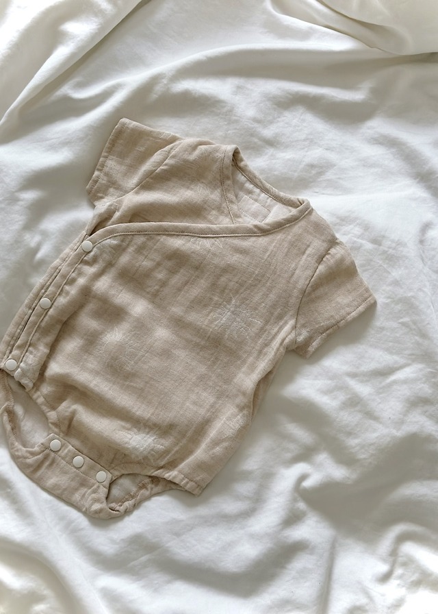 ORGANIC COTTON GAUZE ROMPERS - NEWBORN