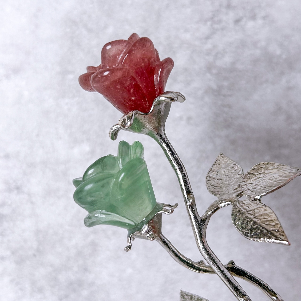 ストロベリークォーツ&フローライト バラ